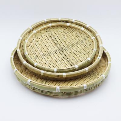 China BasketManual Viable Bamboo Fruit Baskets Customization Hotel Kitchen Storage Bamboo Basket for sale