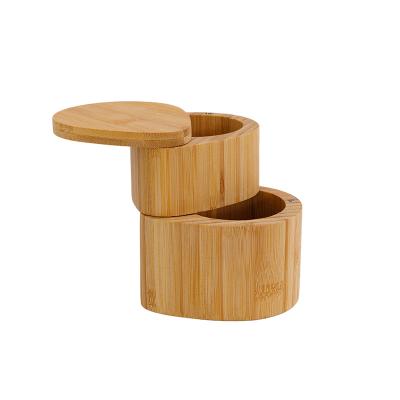 China Mini Spoo Kitchen Salt Pepper Box European Seasonings Box Combohome Bamboo Spice Cellars Storage Container for sale