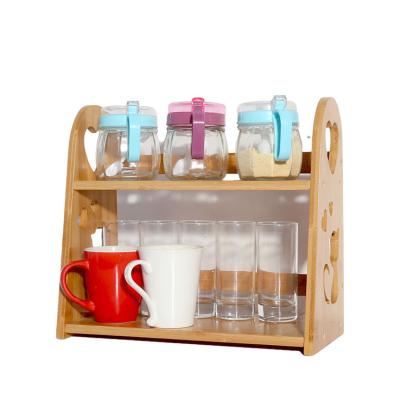 China Eco-Friendly Natural Bamboo Spice Rack Square Spice Rack Storage Rack Storage Rack for sale