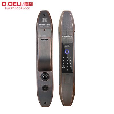 China D.Deli DZ001 Advanced High Quality Zinc Alloy Fully Automatic Face Recognition Smart Biometric Fingerprint Lock For Smart Home for sale