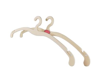 China DISPLAY Beige Underwear Hanger Wholesale Plastic Bra Hanger for sale