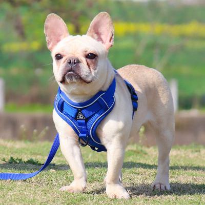 China Hot Selling Personalized Comfortable Luxury Stocked Mesh Vest Dog Pet Reflective Soft Padded Harness for sale