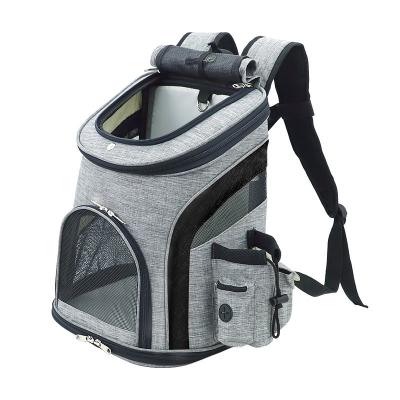 China Expandable Pet Stored Cat Carrier Bags Large Capacity Dogs Cats Carrier Backpack Travel Outdoor Backpack for sale