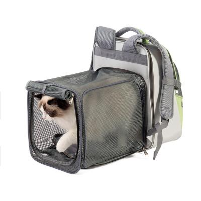 China Expandable Pets Stored Cat Dogs Carrier Bag Backpacks High Capacity Pet Universal Folding Carrier Backpack for sale