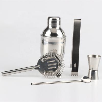 China Cocktail Shaker Set Ecocoffee Professional Stainless Steel Shaker Set Wine Mixer Full Set of Tools for Home Bar Shaker Cup for sale