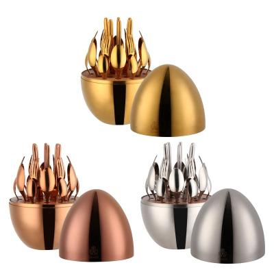 China 2021 Luxury High Quality Disposable Appliances Stainless Steel Bartender Cutlery Set Golden Cutlery Cutlery Set for sale