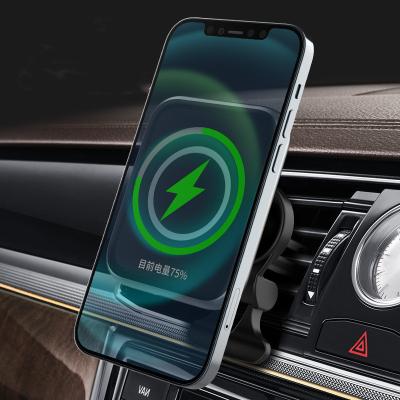 China Mobile Phone Charger 15w Magnetic Wireless Magnetic Car Mount For iPhone 12 Pro Max Fast Charger Magnetic Car for sale