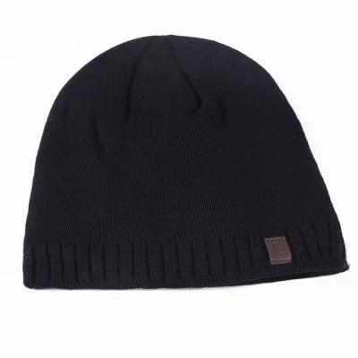 China 2021 Winter COMMON Hat With Logo Men's Adults Warm Knitted Acrylic Winter Beanie Hat For for sale