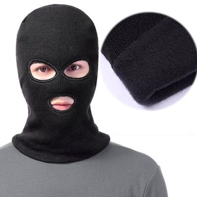 China breathable & Waterproof Custom Design Embroidery Logo Balaclava Motorcycle 3 Hole Full Face Knit Ski Mask Beanie Hat, Beanie Ski Mask for sale