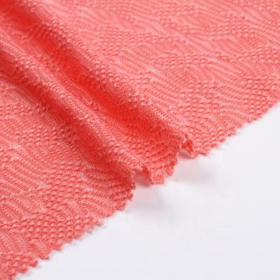 China New Style Fancy Tear-Resistant Shrink-Resistant Plain Dyed Poly Weft 100 Jacquards Knitting Fabric Garment for sale