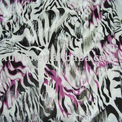 China FDY Sustainable Polyester Foiled Printed Jersey Fabrics for sale