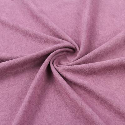 China Sustainable Customized 90% Polyester 10% Spandex Suede Punched Fabric Microsuede Knit for sale