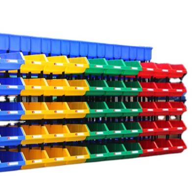 China Work Bin 395*245*155mm Plastic Workshop Spare Parts Panels Shelf Stackable Bins For Auto Spare Parts Storage for sale