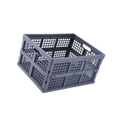 China Plastic Collapsible Storage Basket Large Folding Storage Sustainable Portable Plastic Collapsible Basket Crates for sale