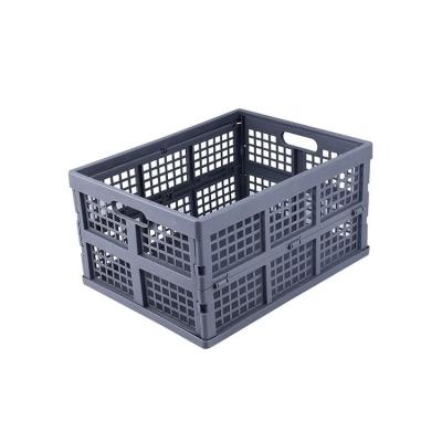 China Sustainable High Quality Medium Folding Plastic Collapsible Storage Crates Storage Basket Crates For Home for sale