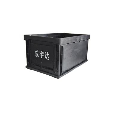 China Solid Outdoor Plastic Box Combination Color Heavy Duty Stackable Durable Folding Plastic Stackable Serving Crates for sale