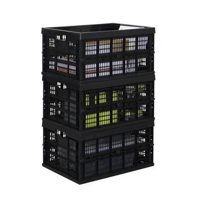 China Plastic Mesh Customization Strong Folding Large Crates For Fruits And Vegetables for sale