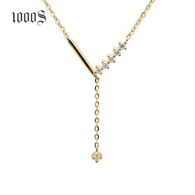 China Cute Hot Sale Long Chain 18K Gold Fashion Diamond Pendant For Women Necklaces Pendant for sale