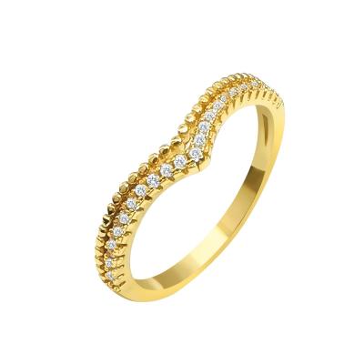 China FASHIONABLE 18k Gold Color Plated Fashion Wedding Rings Charm Design Men's Heart Sterling Silver Rings for sale