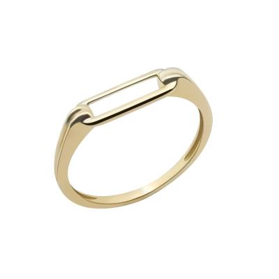 China New Arrival 9K 14K 18K Yellow Gold Nickel Free Solid Paper Clip Charming 9K Solid Gold Women Rings for sale