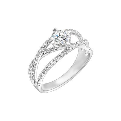 China Vintage 18k White Gold Moissanite Ring White Gold Wedding Rings for sale