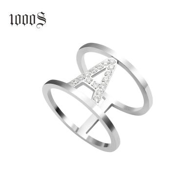 China Wholesale Custom Fashion 1000S New Design Jewelry Letter 316 Stainless Steel Mens Rings for sale