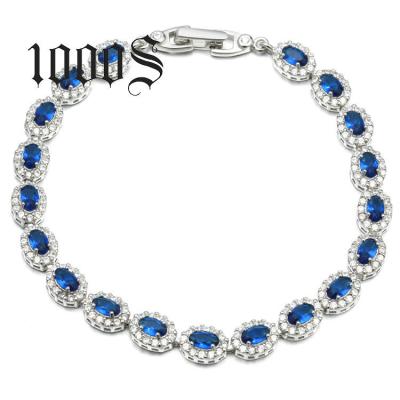 China Latest Design Women's Bracelets CLASSIC Sterling Silver Zircon Bracelet for sale