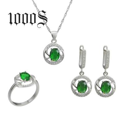 China Ethnic wholesale china import 925 silver jewelry set for sale