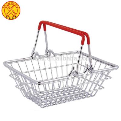 China Hot Selling Small Size Metal Wire Mini Shopping Basket Customed for sale