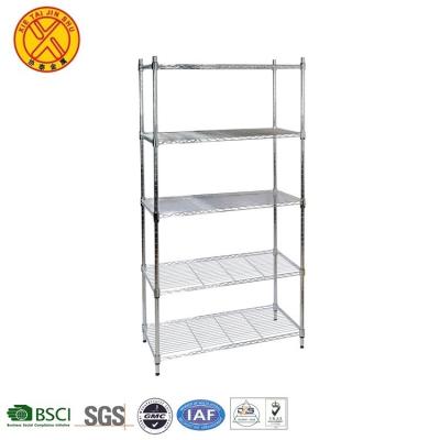 China Factory Supply Viable Supermarket 5 Layer Metal Wire Shelving Storage Rack for sale