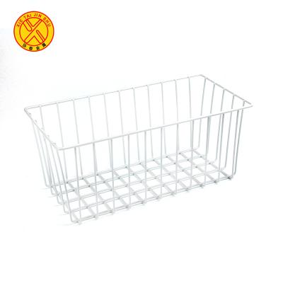 China Sustainable Wholesale Long White Rectangular Storage Wire Baskets for sale