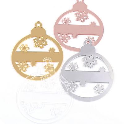 China Custom Colored Acrylic Mirror Circle Decor Japan Gold Silver Acrylic Mirror Craft Disc Laser CUTTING ACRYLIC Christmas Ornament for sale