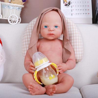 China 21 inch lifelike soft silicon newborn baby boy doll for sale