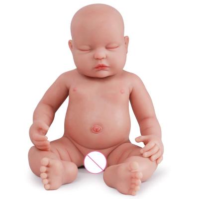 China Softly 18 inch lifelike silicone reborn sleeping baby - newborn doll for sale