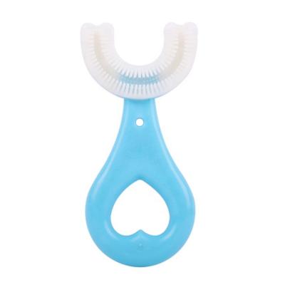 China 2-6 Years New Toothbrush With U Shaped Silicone Brush Head For Kids 2-6 Years Old for sale