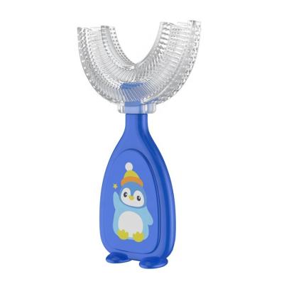 China 2-6 years old kids u-type toothbrush with storage case for kids 2-6 years old for sale