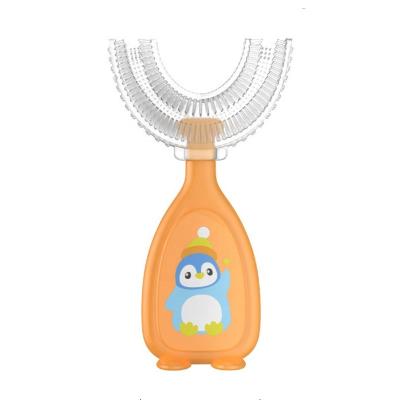 China 2-6 Years Manual Toothbrush Kids U Shaped Teeth Cleaning Tool For Childern for sale