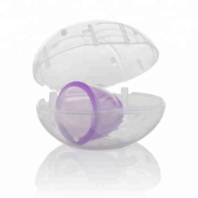 China Women Monthly Period High Quality Medical Silicone Menstrual Cup With Washing Case for sale