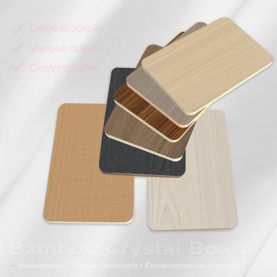 China 8 mm PVC wandpaneel Decoratief Brandbestendig Hout Veneer Bamboesvezel Naadloos Wandbord Te koop