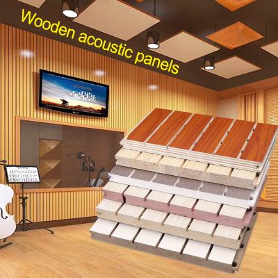 China Wooden Acoustic Panels Fireproof Ceramic Aluminum Perforated Solid Wood Multi-Layer Conference Room for sale