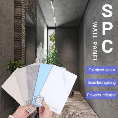 China SPC Wall Panel Bathroom Wall Board Waterproof And Flame Retardant Eco-friendly Interior Decorative Panels for sale