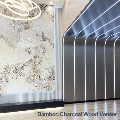 China Bamboo Charcoal Wood Veneer Wood Grain Wall Panel Interior Decorative Panels for sale