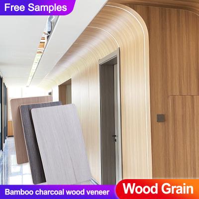 China Factory Direct Sales Bamboo Charcoal Wood Veneer Bamboo Wood Fiber TV Background Wall for sale