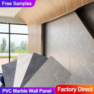 China PVC Marble Wall Panel Factory Direct Sales Bamboo Wood Fiber TV Background Wall for sale