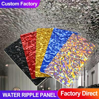 China BAMBOO CHARCOAL WOOD VENEER PET Water Ripple WALL PANEL FOR INTERIOR WALL PANEL for sale