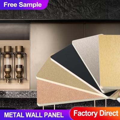 China Metal Wall Panel Bamboo Charcoal Wood Veneer For Interior Decor With Free Sample for sale