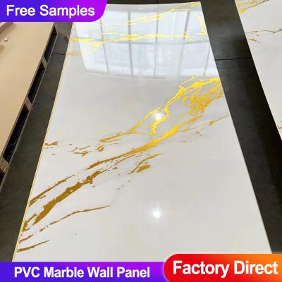 China Bamboo Charcoal Wood Veneer PVC Marble Wall Panel 1220 * 2440mm Indoor Decorative Panel for sale