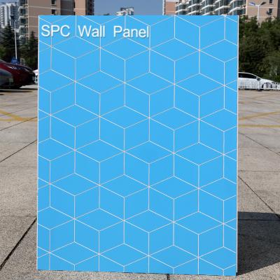 China Indoor Bathroom Shower PVC Stone Plastic Board SPC Wall Panel for sale