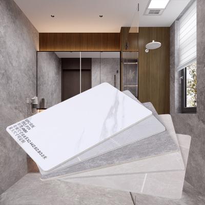 China Waterproof SPC Wall Panel PVC Marble Sheet for Bathroom Interior Decorative Seamless Wall Board for sale