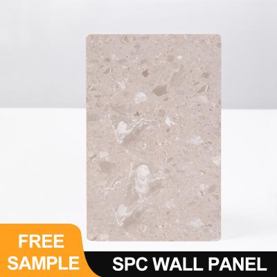 China Spc Wall Panel Rushed 600*2440*4mm Waterproof And Flame Retardant Stone Plastic Siding  Eco-Friendly Integrated Wall Panel Indoor Decoration For Hotel Bathroom for sale